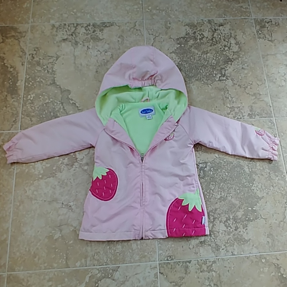 Bon bebe windbreaker with strawberries size 4T
